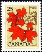 Timbre la feuille d'érable.