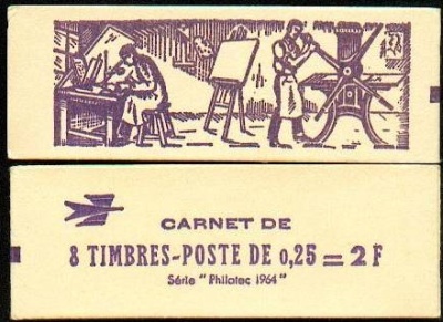 Carnet de timbre coq decaris.