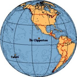 Situation de l'atoll de Clipperton.