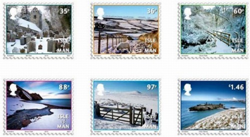 Timbre de Noel de l'ile de Man.