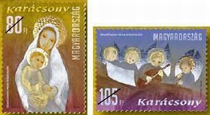 Timbre de Noel de Hongrie.