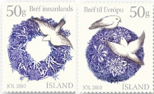 Timbre de Noel d'Islande.