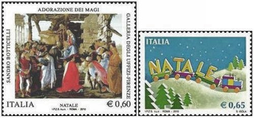 Timbre de Noel Italie.