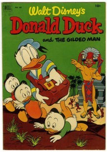 Donald duck and the gilded man.