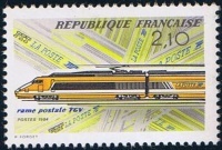 Timbre tgv postal.