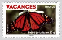 Timbre papillon vacances 2009.