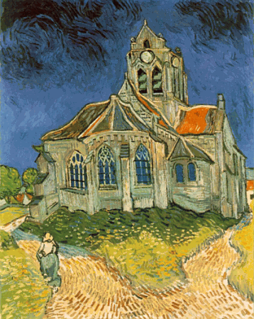 Vincent Van Gogh - Tableau L'église d' Auvers sur Oise.