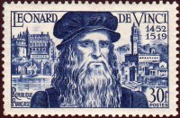 Leonard de Vinci le timbre.