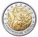 Pièces de 2 Euros commémorative Italie 2005.