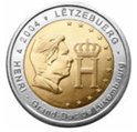Pièces de 2 Euros commémorative Luxembourg 2004.
