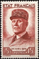 Timbre Maréchal Pétain.