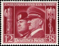 Adolph hitler sur un timbre.