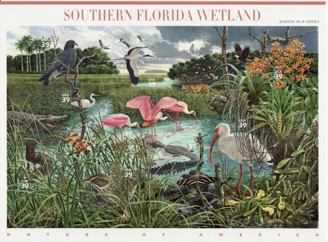 Timbre - La faune et la Flore du Sud de la Floride.