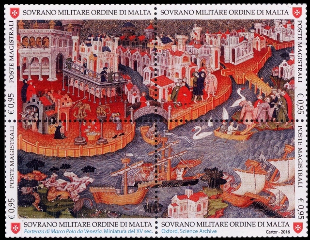Timbre - Marco Polo, le départ de Venise.