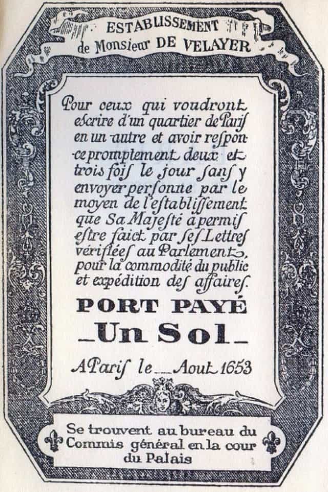 Billet de la Petite Poste de M. Renouard de Villayer : Precurseur du timbre poste ?