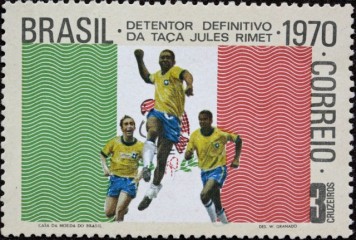 Timbre - Le Brésil à la coupe du monde 1970.