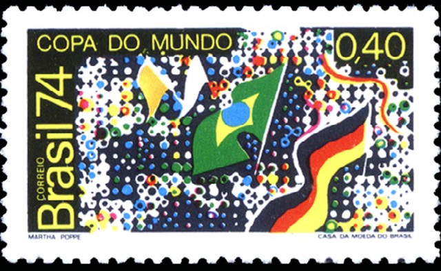 Timbre - Le Brésil à la coupe du monde 1974.