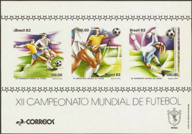 Timbre - Le Brésil à la coupe du monde 1982.