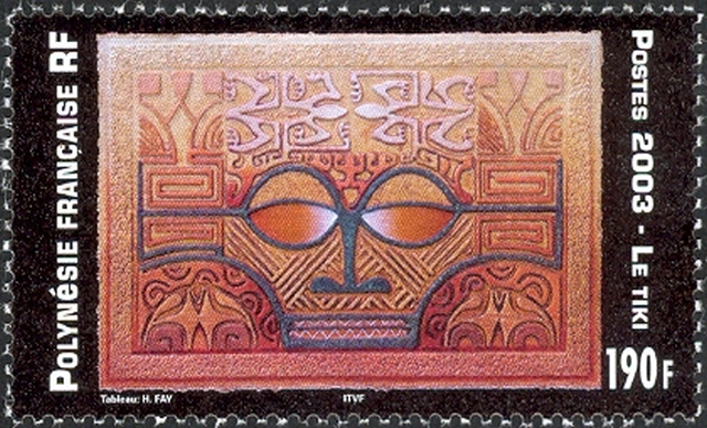 Timbre - Le Tiki, symbole Polynésien par excellence.