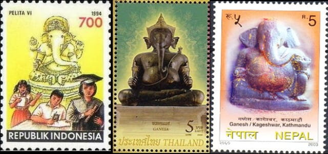 Timbre - Ganesh, Dieu de la sagesse, de l'intelligence et de l'éducation.