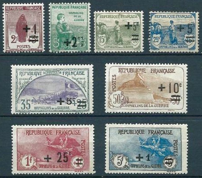 Orphelins de guerre - timbres - 2eme Serie.