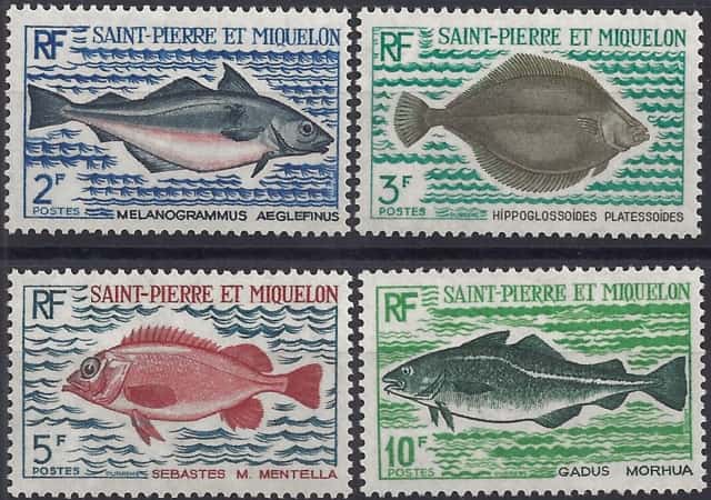 Timbres - Les poissons et la pêche principale ressource de l'Archipel.