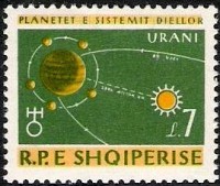 La planète Uranus en timbre.
