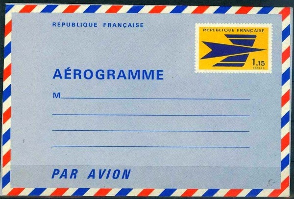 Aérogramme france 1970.