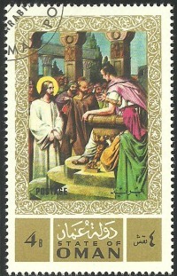 timbre - Jésus est intérrogé par Pilate.