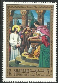 timbre Jesus devant Pilate.