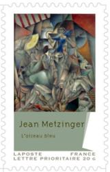 Timbre Metzinger - L'oiseau Bleu.