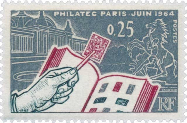 Timbre de france 1963- Exposition philatélique internationale de Paris Philatec Paris juin 1964.