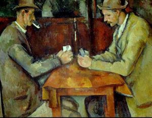 Tableau les jJoueurs de cartes par Paul Cezanne.