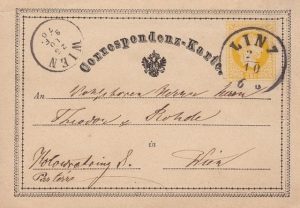 La Correspondenz-Karte de 1869: première carte postale au monde.