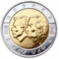 Pièces de 2 Euros commémorative Belgique 2005.