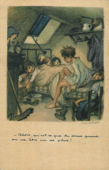 Carte postale de l'illustrateur Poulbot.
