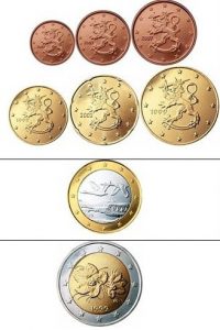 Pièces d'euros Finlande.