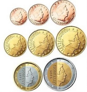 Pièces d'euros Luxembourg.