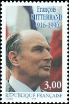 François Mitterrand- timbre poste de 1997.