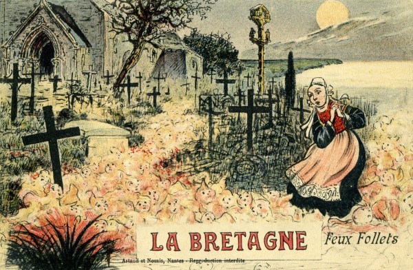 Carte humour Breton: Feux Follets