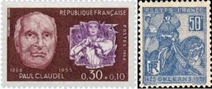 Timbres - Jeanne d'Arc et Paul Claudel.