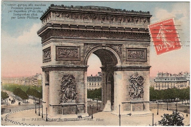 Enveloppe Trouée - Carte Champs Elysée -B