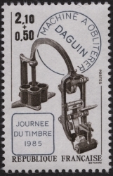Timbre Journée du timbre 1985 - Machine a obliterer Daguin.