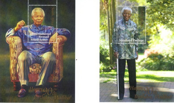 Bloc de timbres Nelson Mandela.