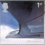 Le concorde sur un timbre de la Royal Mail.