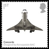 Le Concorde vu de face Timbre Design RoyalMail.