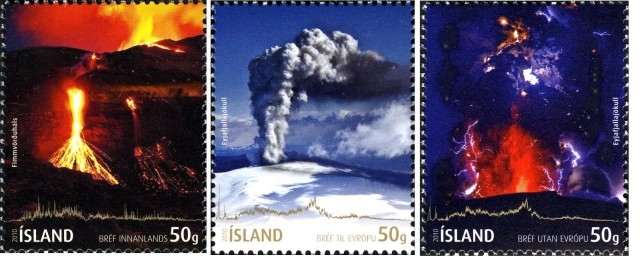 Timbre - L'éruption du volcan islandais Eyjafjöll.