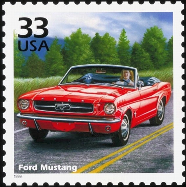 Timbre - La Ford Mustang un véhicule de légende.