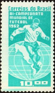 Timbre - Le Brésil à la coupe du monde 1962.