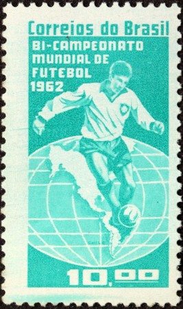 Timbre - Le Brésil à la coupe du monde 1962.